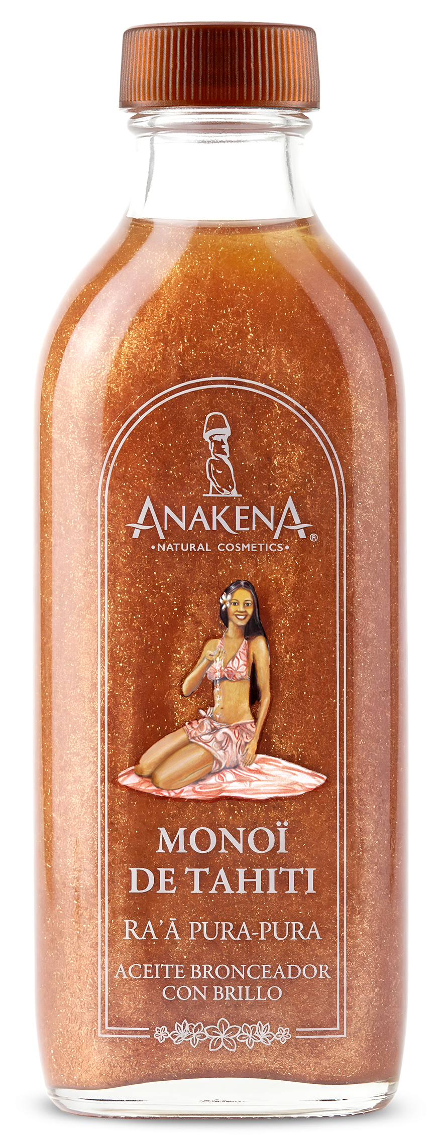 Monoï de Tahiti Bronceador con Brillo Ra'a Pura Pura Anakena